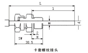 雙金屬溫度計(jì)卡套螺紋接頭